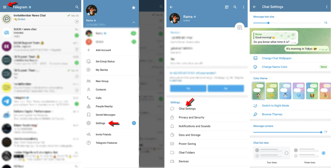 Telegram Chat Settings