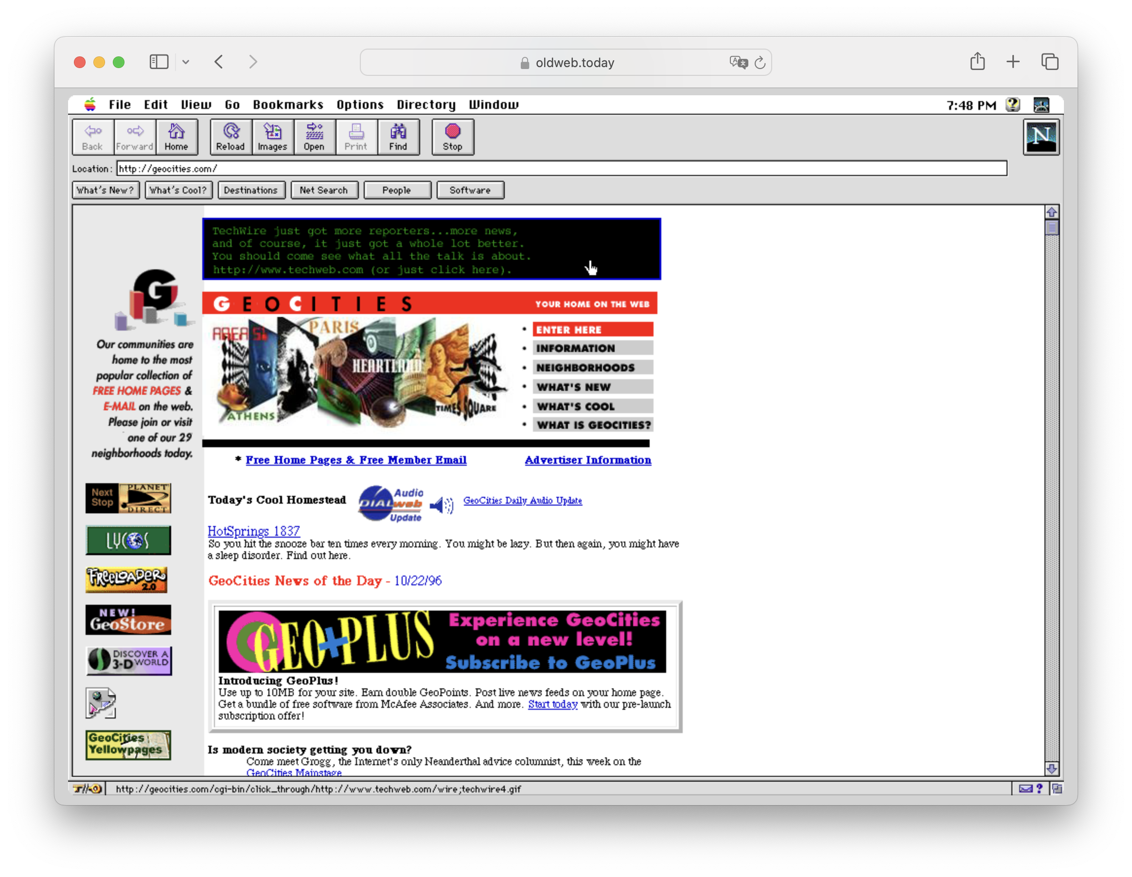 Web 1.0 Geocities