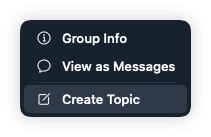 create telegram topic